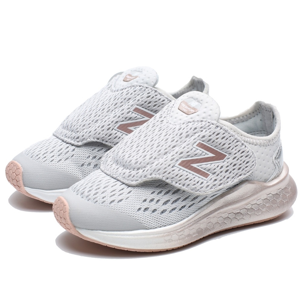 NEW BALANCE 灰銀 玫瑰金 飛機黏帶鞋 運動鞋 休閒鞋 童鞋 小童 (布魯克林) ITFSTMG