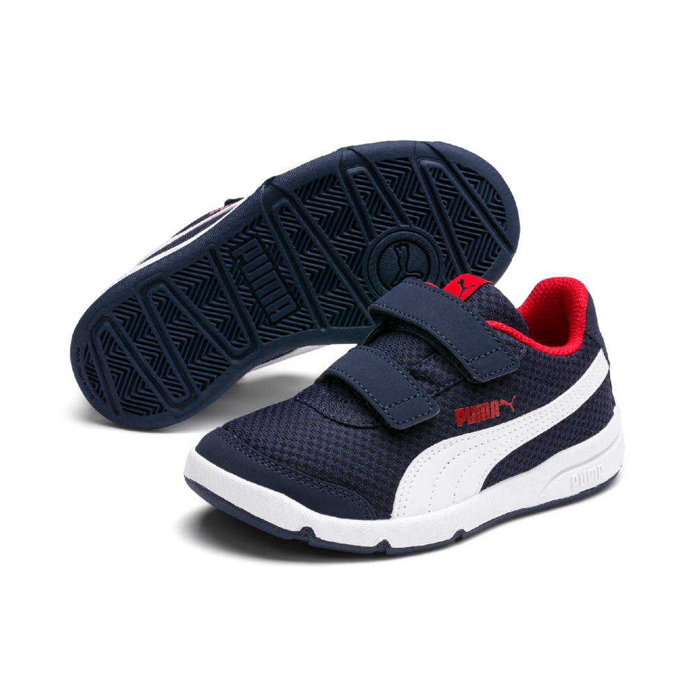 PUMA STEPFLEEX 2 MESH VE V PS 童鞋 休閒 透氣 穩定 魔鬼氈 深藍【運動世界】19252404