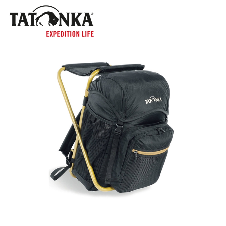 【TATONKA Fischerstuhl 多功能折椅背包20L《 黑/金》】TTK2295-030/椅凳/ 釣魚/登山