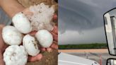 FOTOS: ¡Del tamaño de una pelota! Caída de granizo gigante sorprende en Anáhuac, Nuevo León