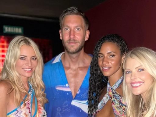 Tess Daly parties in Ibiza with Calvin Harris