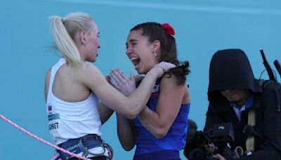 Janja Garnbret defends her Olympic gold in sport climbing. American Brooke Raboutou wins a silver