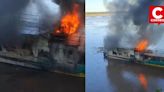 Pasajeros se salvan de morir en incendio de embarcación fluvial en Ucayali