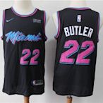 吉米·巴特勒 (Jimmy Butler)NBA邁阿密熱火隊 城市版 黑色 球衣 22號