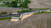 20 train cars carrying grain derail in West Mansfield