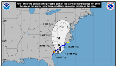 Georgia’s Debby shifted path to South Carolina