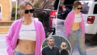 Jennifer Lopez sends a message in itty-bitty crop top amid Ben Affleck marital woes