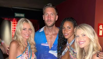 Tess Daly parties in Ibiza with Calvin Harris