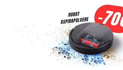 COUPON da 70€ per questo robot aspirapolvere con spazzole in gomma!