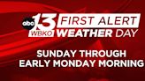 FIRST ALERT - Rounds of strong storms expected through early Monday morning