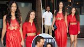 Matthew McConaughey’s wife Camila Alves and daughter Vida, 14, twin in red