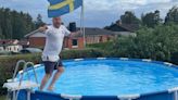 British man takes a dip to celebrate Lionesses’ win as Swedish family watch on