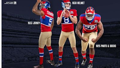 New York Giants' throwback uniforms unveiled. Here's more about the "Century Red" look.