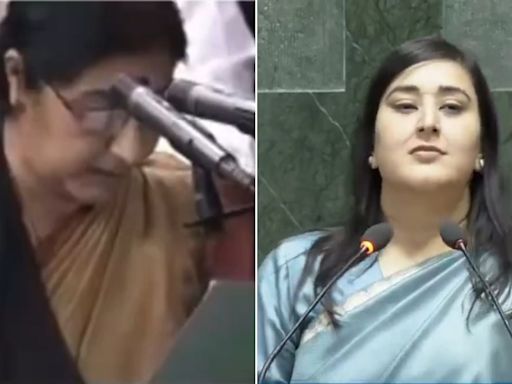 Heart-Warming VIDEO: Bansuri Swaraj Takes Oath In Sanskrit; Netizens Share Old Clip Of Her Mother Sushma Swaraj