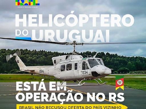 Lula da Silva agradeció la ayuda de Uruguay por helicóptero de rescate prestado ante inundaciones