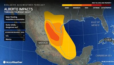 Alberto makes landfall, pushes inland over Mexico; US impacts to ease