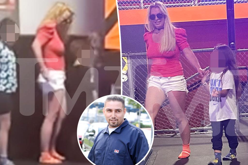 Britney Spears spends time with boyfriend Paul Soliz and three of his kids at trampoline park after reconciliation