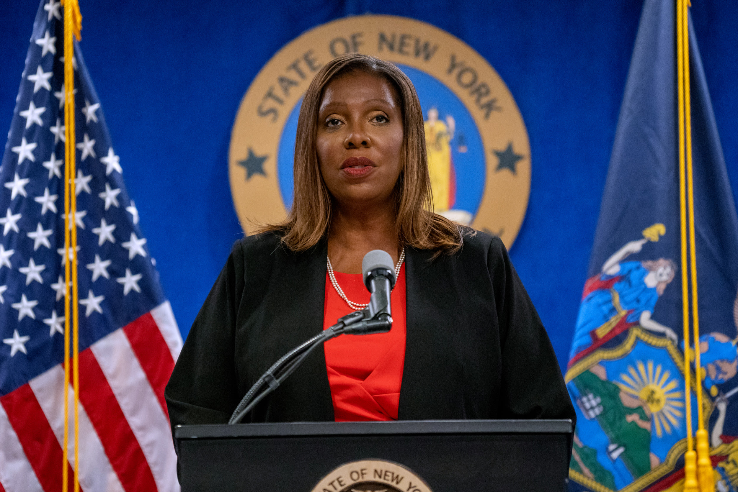 Letitia James announces new 625-count gun-related indictment