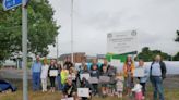 Protest held outside Parkfield School by parents and pupils