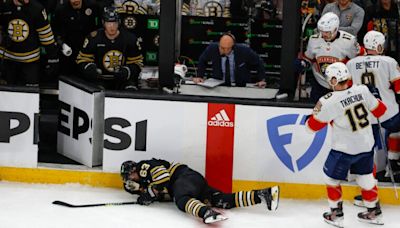 With Brad Marchand injured, Bruins pledge physical response vs. Panthers in Game 4