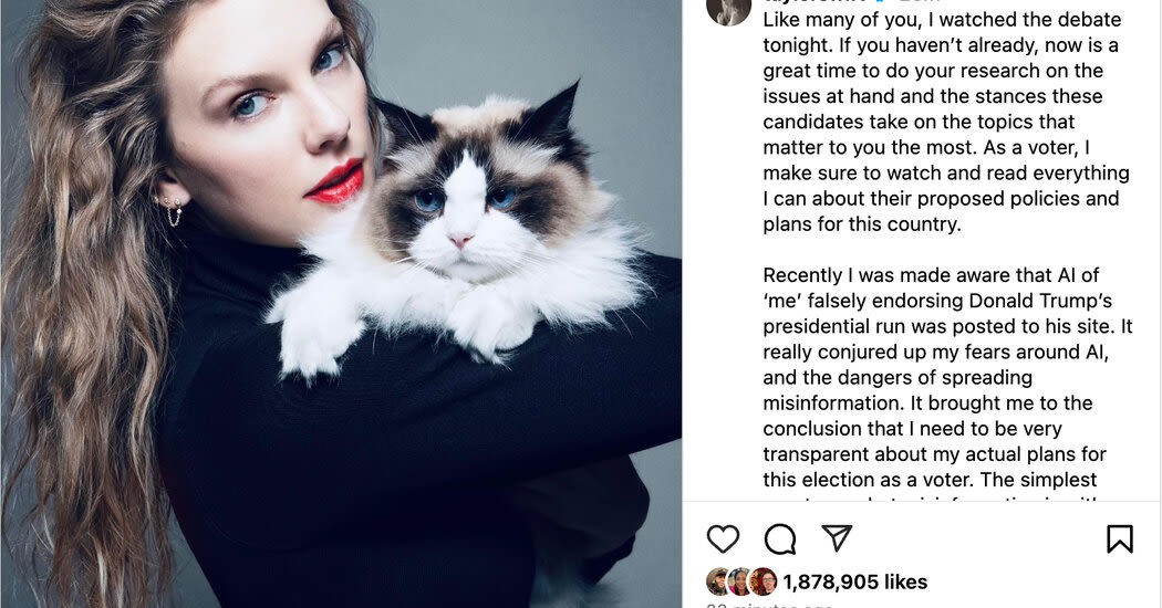 Taylor Swift Endorses Kamala Harris