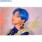 BTS防彈少年團V金泰亨 親筆簽名照片6寸宣傳照 2019.4.12 01〖奶茶Idol商品】