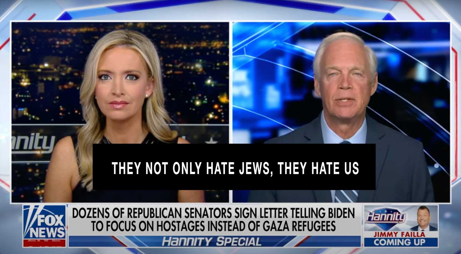 Ron Johnson's anti-Palestinian rant implies American Jews aren't really "us"