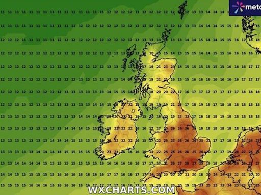 UK weather maps pinpoint when summer will roar back - with 28C heatwave blasting away drizzle