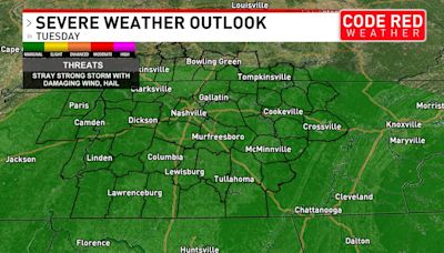 Code Red Weather: Strong, severe storms possible for Middle Tennessee Tuesday
