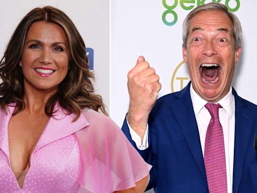 Susanna Reid makes clear dig at Nigel Farage after he beats her to TV gong