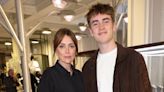 Keeley Hawes is joined by her son Ralph on the red carpet