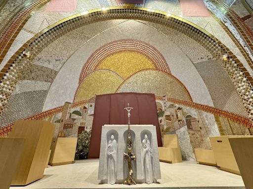 Knights of Columbus covers Rupnik art at John Paul II Shrine