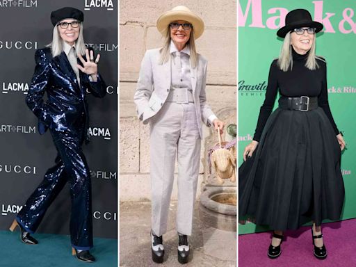 10 Diane Keaton Outfits to Copy—From Supersized Skirts to Sleek Suiting