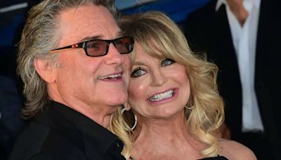 Goldie Hawn and Kurt Russell's grandson Buddy, 3, steals the show in rare family photo with baby brother