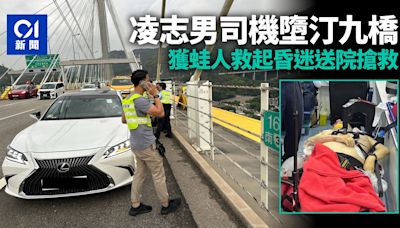 珍惜生命｜凌志私家車男司機跳汀九橋 獲蛙人救起送院不治