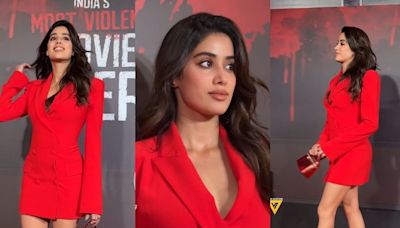 Sexy Video! Janhvi Kapoor Flaunts Her Curves in Red Hot Blazer Dress at Kill Premiere, Watch - News18