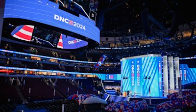 An inside look at the stage for the 2024 Democratic National Convention