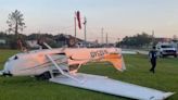 Small plane flips while landing at Pierson Municipal Airport injuring one
