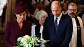 Kate lays flowers at cathedral service in memory of late Queen