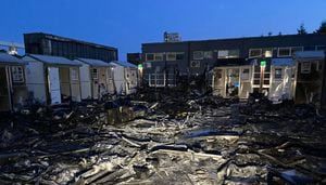 Fire rips through Lower Queen Anne tiny home village, damaging 25