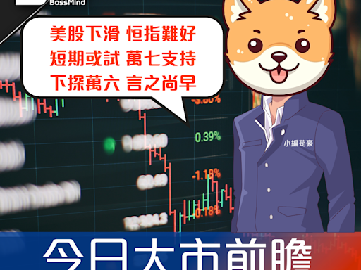 今日我咁睇｜美股開始下跌 港股料試17000點 博彈先等等｜小編苟豪