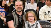 David Harbour Spends Time with Wife Lily Allen's Daughter Marnie During NBA Game in N.Y.C.