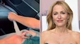 Gillian Anderson Cuts Off Her Pantyhose in the Backseat of Her Car En Route to 'Scoop' Premiere: 'A Girl Must'