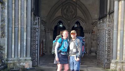 Pommie Pilgrims’ arrive at Exeter Cathedral on way to Derbyshire church