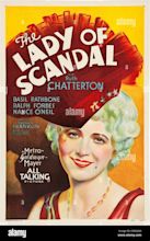 THE LADY OF SCANDAL, Ruth Chatterton on poster art, 1930 Stock Photo ...