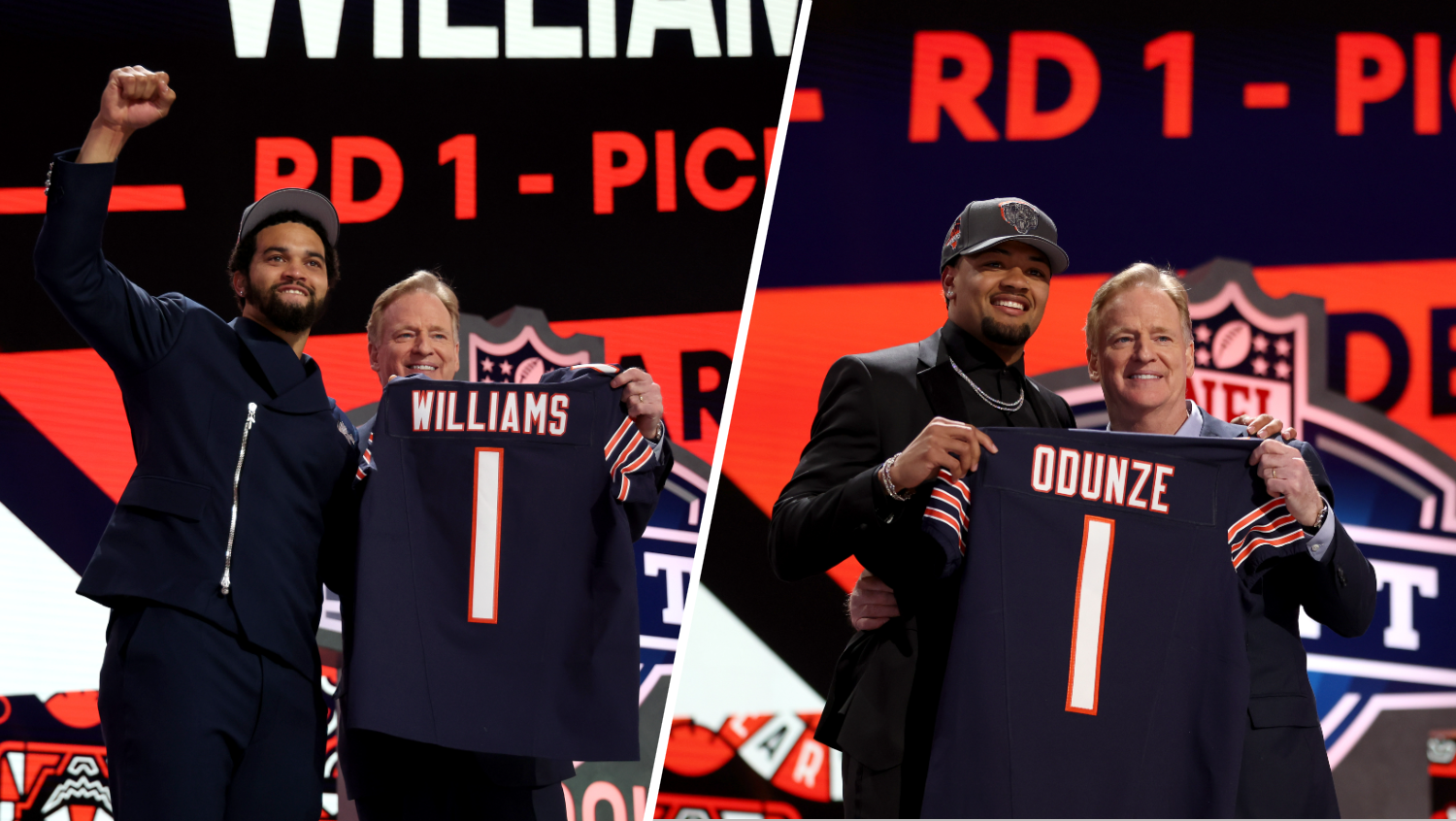 Caleb Williams, Rome Odunze bring dawn of new era for Bears after home run draft night