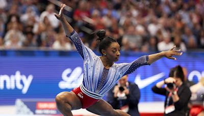 Simone Biles leads Day 1 of the U.S. Olympic gymnastics trials as injuries rock Team USA