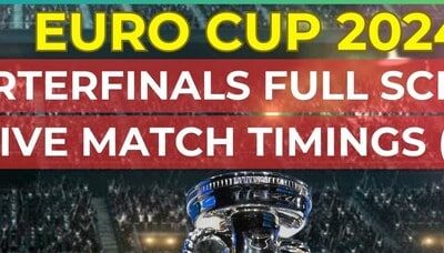 Euro Cup 2024 Quarterfinals full schedule, live match time (IST), streaming