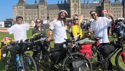 3 best friends from Barrie Ont. bike across Canada for cancer