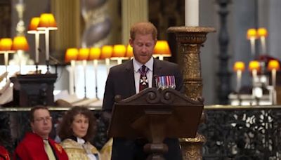El duque de Sussex asiste en Londres a un servicio en la Catedral de San Pablo